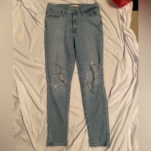 light blue Levi jeans